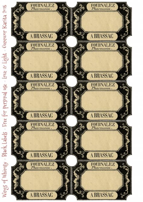 Wings of Whimsy: Black Frame Labels #vintage #printable #freebie #label #tab Journal Printables Free, Harry Potter Christmas Decorations, A4 Sticker, Apothecary Labels, Chabby Chic, Etiquette Vintage, Festa Harry Potter, Free Vintage Printables, Paper Things