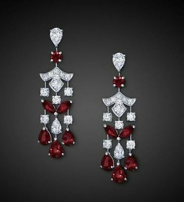 Graff Jewelry, Graff Diamonds, Ear Drops, Lotus Earrings, Fine Diamond Jewelry, High Jewellery, Royal Jewels, Ruby Earrings, Red High