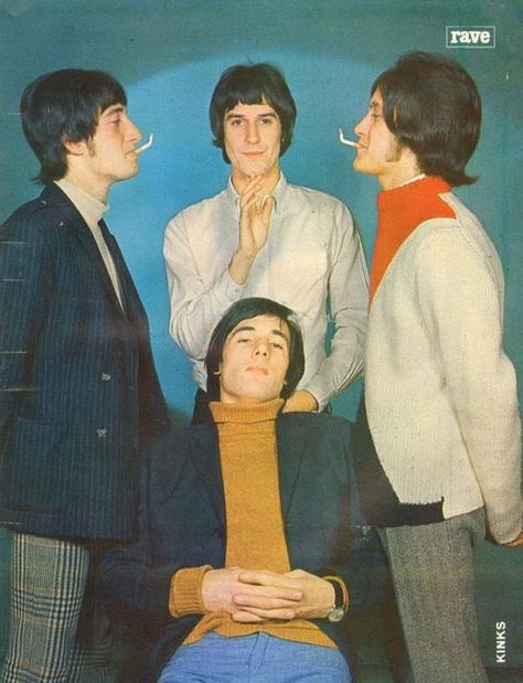 Dave Davies, Ray Davies, 1960s Music, 60s Music, The Kinks, Swinging Sixties, Musica Rock, British Invasion, Band Photos