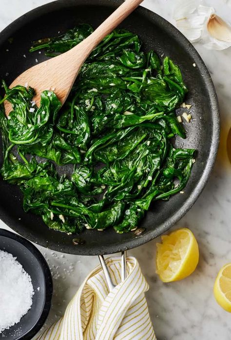 Sautéed Spinach Recipe - Love and Lemons Best Spinach Recipes, Delicious Vegetarian Meals, Oven Roasted Zucchini, Recipe For Love, Easy Baked Ziti, Greek Recipe, Cooking Wild Rice, Ziti Recipes, Baked Ziti Recipe