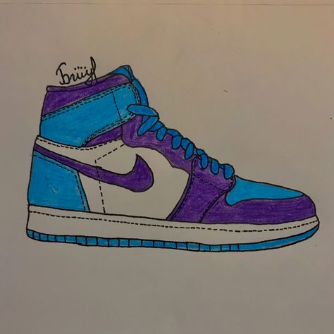 Nike Air Jordans Drawing, Jordan 1 Sketch, Nike Shoes Drawing Sketches, Jordan Sketch, Diy Drawings, Leo Art, Sneakers Drawing, Stitch Gift, Nike Shoes Jordans