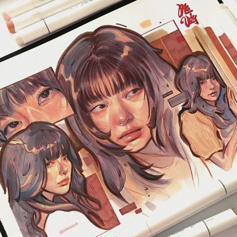 Trying out acrylic markers for the first time 🤎 Big thanks to Lightwish for sending these markers! They're super pigmented and opaque… | Instagram Lee Doona, Portrait Practice, Body References, Acrylic Markers, Drawing Inspo, Big Thanks, Sketchbook Inspiration, Dream Art, Marker Art