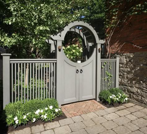 Richards Garden | RobitailleCurtis | Archinect Front House Landscaping Low Maintenance, Small Front Yard Landscape, Landscaping Around Patio, Landscape Front Yard, Landscaping Low Maintenance, Front Yard Landscape, Garden Archway, Garden Gates And Fencing, Garden Gate Design