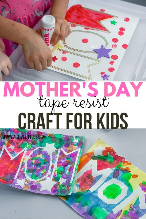 Mother's Day Crafts Preschool Activity - Active Littles Mothers Day Ideas Preschool, Mother Day Crafts For Kids Preschool, Mothers Day Prek Craft, Mother Day Activity For Toddlers, Mother Activities For Preschool, Toddler Activities For Mothers Day, Mothersday Toddler Craft, Mother Day Activities For Toddlers, Mother’s Day Kids Craft Easy