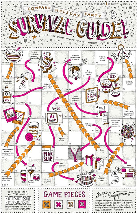 Survivor Games, Holiday Survival Guide, Ladders Game, 달력 디자인, Snakes And Ladders, Board Game Design, Office Holiday Party, Holiday Games, Christmas Fonts