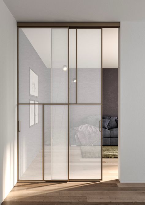 Celine Collection, Modern Partition, Sliding Door Design, Glass Doors Interior, Sliding Glass Doors, Sliding Doors Interior, Partition Design, Design Del Prodotto, Glass Doors