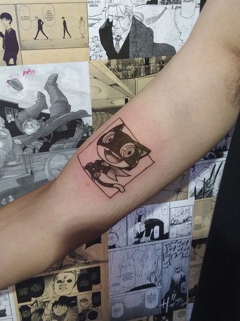 Persona 5 Persona 5 Tattoo Ideas, Persona Tattoo Ideas, Persona 3 Tattoo, Persona 5 Tattoo, Persona Tattoo, 5 Tattoo, Crow Mask, Gamer Tattoos, Ghost Tattoo