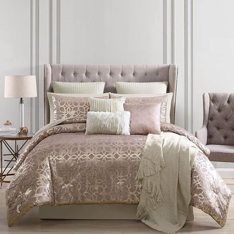 Amazon.com: Riverbrook Home 100% Polyester Comforter Set, King, Shea - Blush, 10-Piece Set : Home & Kitchen Glam Comforter Set, Velvet Comforter, Gold Geometric Pattern, Childrens Bedroom Decor, Bed Comforter Sets, King Comforter Sets, Bed Skirt, Queen Comforter Sets, Bedding Stores