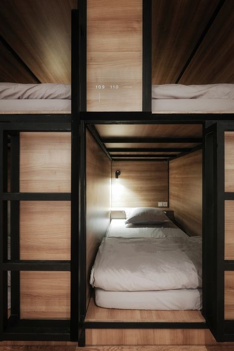 https://www.archdaily.com/955850/semalam-boutique-hostel-sixthree-studio/6011c9ccf91c8126a000004c-semalam-boutique-hostel-sixthree-studio-image?next_project=no Boutique Hostels, North Sumatra, Container Buildings, Architecture Images, Inspiring Photography, Photography Architecture, Architecture Project, Boutique Hotel, Bunk Beds