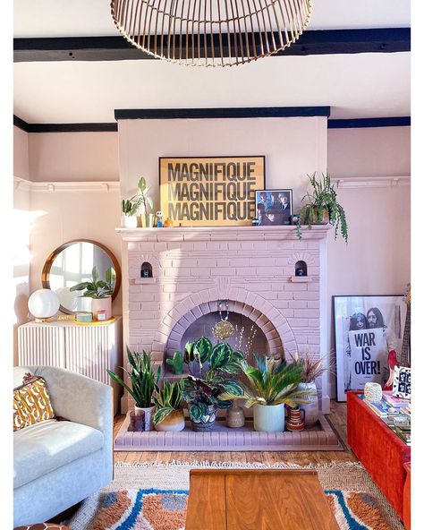 Above Fireplace Decor, Fireplace Styling, Maximalist Living Room, Rough Week, Summer Room, 90s Home, Maximalist Interior, Babe Cave, Lounge Ideas