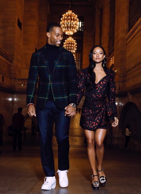 Well Dressed Couple, Couple Party Outfits, Modern Men Style, Karrueche Tran Style, Fly Couples, Gossip Girl Style, Victor Cruz, Couples Style, Style Influencers