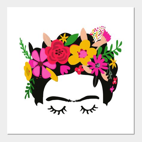 Frida Kahlo Illustration, Floral Boho Style Mexican art -- Choose from our vast selection of art prints and posters to match with your desired size to make the perfect print or poster. Pick your favorite: Movies, TV Shows, Art, and so much more! Available in mini, small, medium, large, and extra-large depending on the design. For men, women, and children. Perfect for decoration. Frida Canvas Painting Easy, Frida Kahlo Rock Painting, Frida Wall Art, Frida Paintings Easy, Frida Kahlo Paintings Illustration, Embroidery Frida Kahlo, Frida Kahlo Paintings Easy, Frida Kahlo Drawing Simple, Frida Kahlo Art Paintings