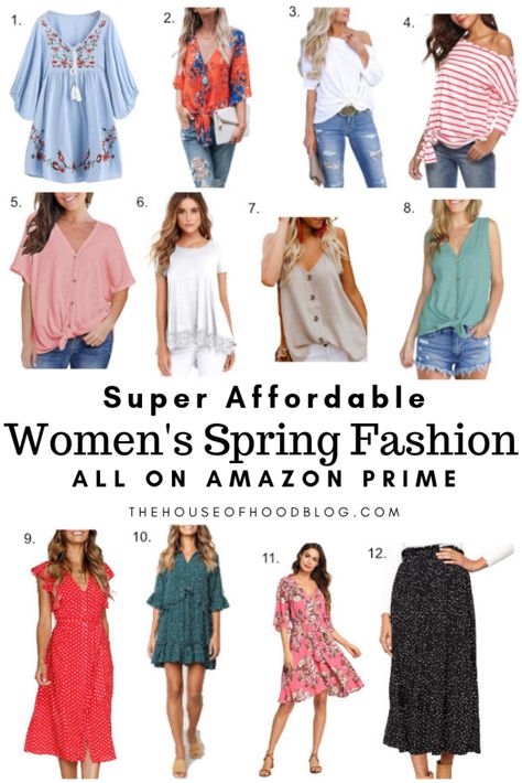 Super Affordable Women's Spring Fashion Picks from Amazon Prime! I've rounded up some favorite Spring picks from Amazon all under $30! I can't believe the quality of some of these pieces that are super on trend. #amazonprime #amazonfinds #amazonfashion #springfashion #womensfashion #momstyle #womensspringfashion Amazon Spring Outfits, Spring Teacher Outfits, Amazon Clothes, Amazon Fashion, Autumn Fashion Women, Mom Style, Affordable Fashion, Spring Outfit, Ladies Tops Fashion