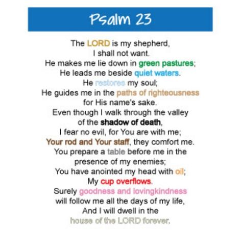 Psalm 23 is a beautiful reminder of the peace that comes from God's love for us. The colors of the beads on this bracelet symbolize words throughout Psalm 23, and can be used to help you memorize or meditate on the chapter! God Loves Everyone, Psalms Verses, Searching For Love, Unfailing Love, God's Presence, Bible Passages, Study Scripture, Color Meanings, Psalm 23