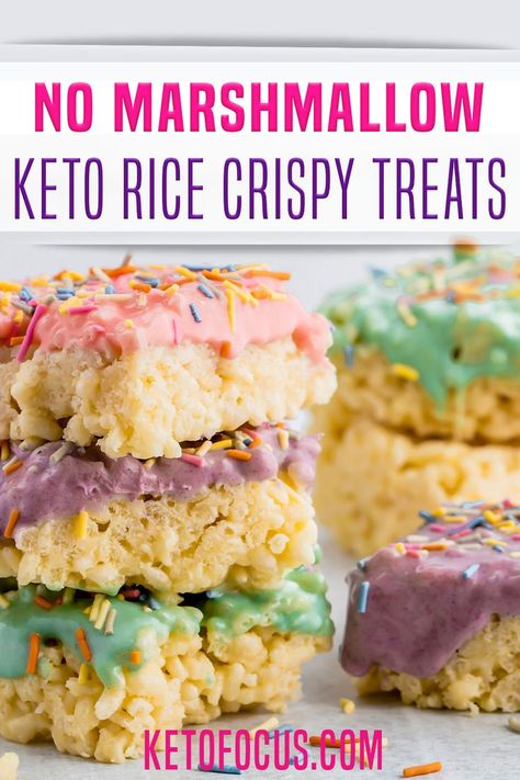 Keto Kids Snacks, Keto Kids Recipes, Keto Rice Krispie Treats, Keto Rice, Keto Kids, Crispy Treats Recipe, Rice Crispy Treats Recipe, Krispie Treats Recipe, Postre Keto