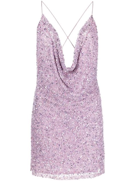 Stoop Wedding, Farfetch Dress, Lilac Mini Dress, Purple Sequin Dress, Sparkle Outfit, Club Fits, Sequin Embellishment, Purple Mini Dresses, Sequin Mini Dress