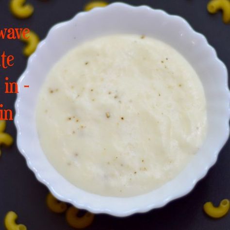 Microwave Alfredo Sauce, Microwave White Sauce, Cauliflower Cheese Bake, White Cream Sauce, Sauce For Vegetables, Easy White Sauce, Making White Sauce, Microwave Baking, White Sauce Recipes