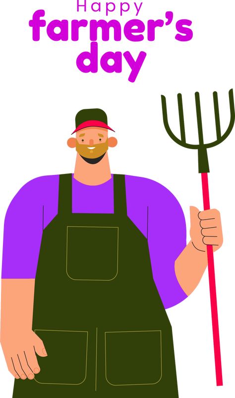 Farmer's Day, Farmers Day, Man Vector, Design Png, Vector Design, Farmer, Design