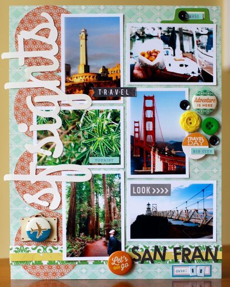 San fran sights_emily spahn Scrapbook Gallery, Scrapbooking Layouts Travel, Happy August, Gossamer Blue, Unique Scrapbooks, Travel Scrapbook Pages, Travel Album, Vacation Scrapbook, Disney Scrapbook