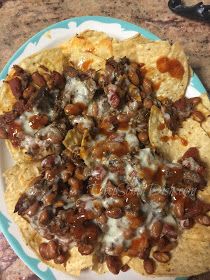 Cowboy Nachos Recipes, Cowboy Nachos, Seasoned Pinto Beans, Cowboy Recipes, Best Nacho Recipe, Nachos Recipes, Nacho Recipe, Bean Nachos, Cowboy Beans