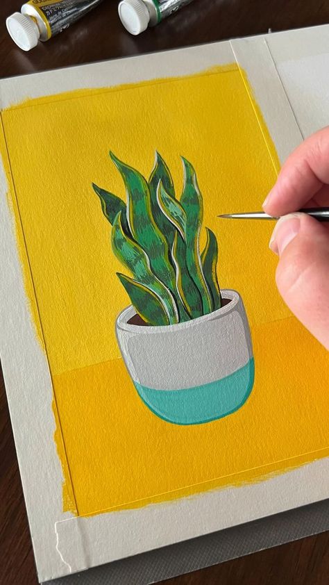 Philip Boelter, Painting Ideas Easy Simple, Simple Painting Ideas, Organizator Grafic, Seni Pastel, Painting Ideas Easy, Flowers Paintings, Snake Plants, Heat Waves