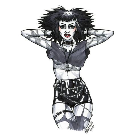 Hellga Protiv on Instagram: “💀 #postpunk #gothgirl #oldschoolgoth #deathrock #tradgoth #batcave #gothlook #goth #gothgoth #darkwave #deathrocker #gothsubculture…” Goth Types, Punk Fits, Goth Characters, Goth Memes, 80s Goth, Goth Subculture, Trad Goth, Clothing Reference, Concept Art Tutorial