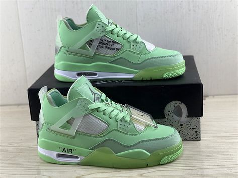 Jordan 4 Green, Cute Jordans, Nike Shoes Girls, Nike Fashion Shoes, Jordan Shoes Girls, Pretty Shoes Sneakers, Kicks Shoes, Jordan Shoes Retro, All Nike Shoes