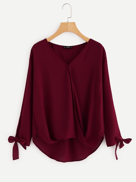 Wine Red Blouse, Hijab Stile, Elegant Wine, Burgundy Blouse, Fall Blouse, Fashion Tops Blouse, Indian Blouse, Red Blouse, Blouse Outfit