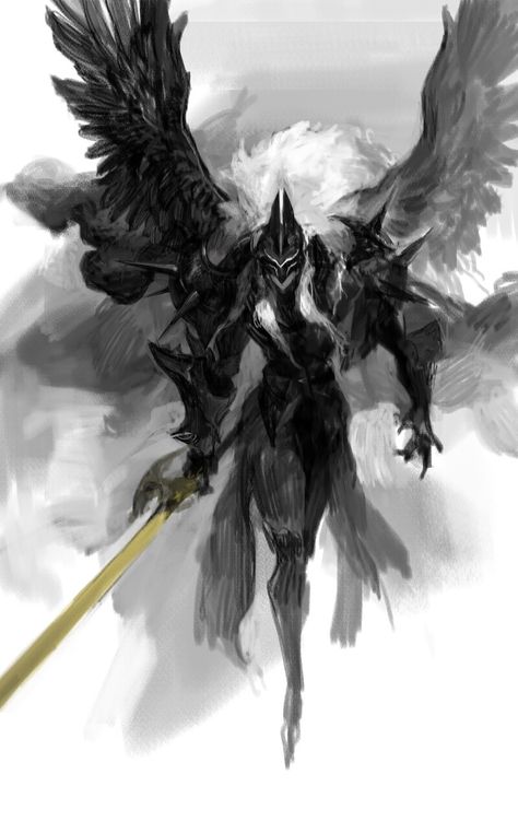 Angel Knight Art, Angel Knight, Blackest Knight, Dark Angel, Sci Fi Art, Concept Art, Sci Fi, Character Art, Sketch Book