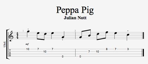 Peppa Pig Theme Song Flute Notes, Peppa Pig Theme Song Clarinet, Ukulele Tabs Fingerpicking, Akordy Na Ukulele, Ukulele Fingerpicking Songs, Ukulele Tabs Songs, Song Meme, Ukulele Fingerpicking, Piano Songs Sheet Music