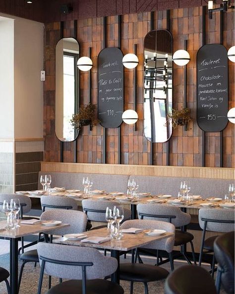 Restaurant Wood Design, Restaurant Acoustics, Restaurant Feature Wall, Restaurant Wall Design, Restaurant Interior Design Modern, Acoustics Design, Small Office Design Interior, Modern Restaurant Design, Wood Wall Design