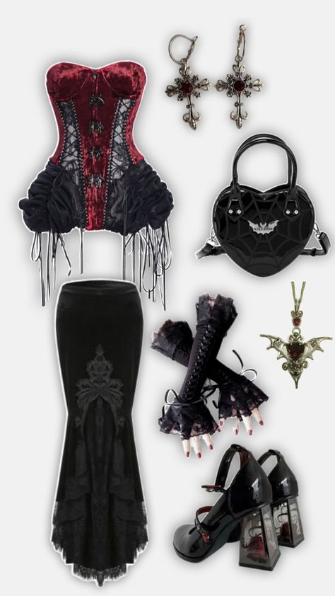 Gothic Glam, Alt Style, Romantic Goth, Rock Outfits, Emo Outfits, Punk Goth, Gothic Outfits, Gothic Style, Goth Outfits