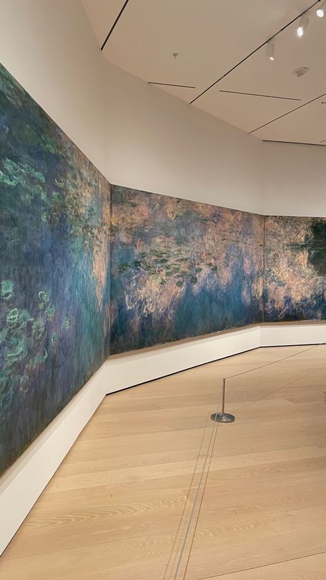 claude monet water lilies MoMA Moma Museum, Claude Monet Water Lilies, Monet Water Lilies, The Museum Of Modern Art, Nyc Aesthetic, New York Aesthetic, Impressionist Paintings, Instagram Art, Water Lily