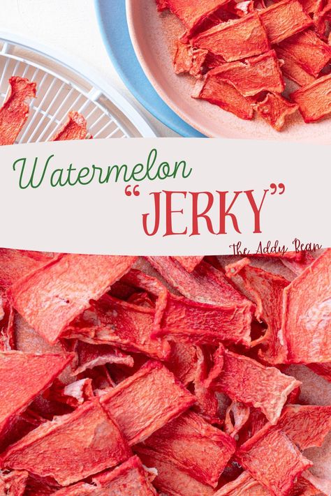 Dehydrated Watermelon is a delicious snack that tastes like a watermelon jolly rancher! A terrific snack for hiking, camping, backpacking, or just snacking at work or home! Dehydrated Watermelon, Watermelon Jolly Rancher, Watermelon Jerky, Watermelon Candy, Jolly Rancher, Snacks For Work, Something Sweet, Easy Snacks, Yummy Snacks