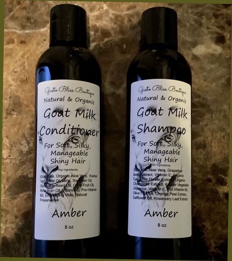 All natural and organic Goat Milk Shampoo Goat Milk Conditioner, All Natural Shampoo And Conditioner, Goat Milk Shampoo, Shampoo And Conditioner Bottles, Just Ingredients, Soft Shiny Hair, Mens Shampoo, Organic Shampoo, Shampoo Bottles