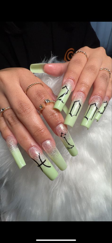 Birthday Nails Pisces Short, Zodiac Nails Designs Pisces, Scorpio Zodiac Nails Acrylic, Zodiac Nails Designs Gemini, Saggitarius Nail Designs, Pisces Acrylic Birthday Nails, Pisces Acrylic Nails, Pisces Nail Ideas, Pisces Inspired Nails