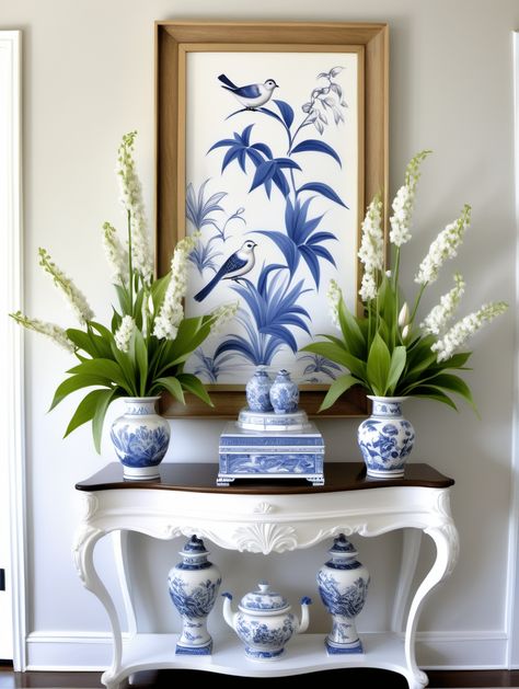 Chinoiserie Chic Interior Design, Chinoiserie Interior Design, Mint Green Room, Green Room Design, Blue Accents Living Room, Hamptons House Interior, Chinoiserie Interior, Blue And Green Living Room, Navy Blue Decor