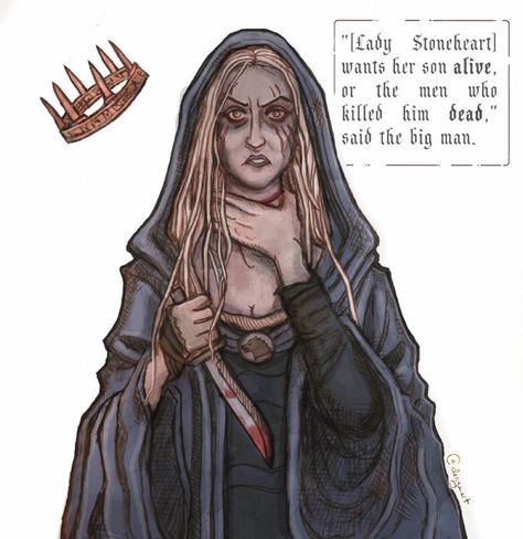 Lady Stoneheart Fanart, Catelyn Stark Fanart, Lady Stoneheart, Asoiaf Aesthetic, House Tully, Stark Aesthetic, Aesthetic Game, Catelyn Stark, Dibujos Anime Chibi