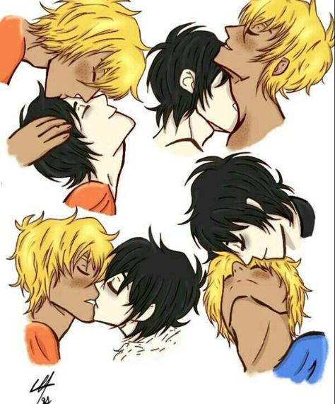 Solangelo Kiss, Solangelo Fanart Kiss, Bucky And Loki, Solangelo Fanfiction, Solangelo Art, Solangelo Headcanons, Solangelo Fanart, Percy Jackson Comics, Percy Jackson Ships