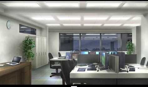 Gacha Office Background, Gacha Backgrounds Office, Office Anime Background, Office Anime, Anime Office, Gacha Fits, Boys Dorm Room, Gacha Backgrounds, Dorm Design