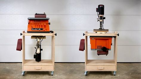 How To Build A DIY Flip Top Tool Stand Workstation Ultimate Garage Workshop, Diy French Cleat, French Cleat Tool Storage, Diy Table Saw, Flip Top Table, Tool Stands, Ultimate Garage, Tool Stand, Woodworking Shop Projects