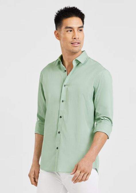 Light Green Clay Lyocell Shirt | Men's Tops | Tarocash AU Pastel Green Shirt Outfit, Light Green Shirt Outfit Men, Light Green Shirt Outfit, Green Shirt Outfit Men, Green Shirt Outfit, Green Shirt Outfits, Light Green Shirt, Shirt Outfit Men, Smart Casual Men