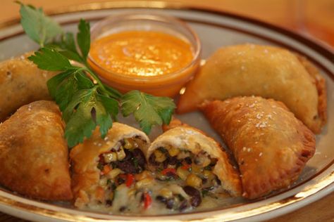 I want this recipe for Jose Tejas Corn & Black Bean Empanadas.  I order them every time we go there! Meal Plating, Bean Empanadas, Black Bean Empanadas, Corn Black Bean, Corn And Black Bean, Home Meals, Card Balance, Gift Card Balance, Black Bean