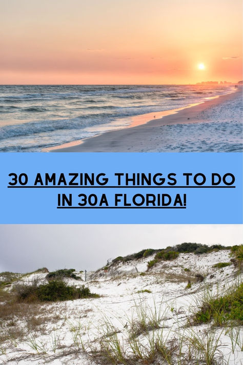 From the best beaches to state parks to restaurants, this post covers the best things to do in 30A Florida! Sea Grove Beach Florida, Seagrove Beach Florida, Grayton Beach Florida, 30a Florida, Seaside Florida, Seagrove Beach, Gulf Coast Florida, Best Beaches, Fresh Seafood