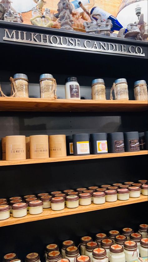 aesthetic candles Aesthetic Weekend, Dells Wisconsin, Aesthetic Small Business, Small Business Aesthetic, Milkhouse Candles, Aesthetic Store, Store Aesthetic, Road Trip Travel, Business Aesthetic