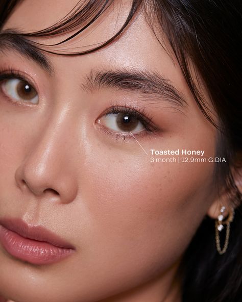 Nothing but sweet, honey hues 🍯✨⁠ ⁠ Did you know the best seller 'Toasted Honey' is now available as a 3 month lens? ⁠ ⁠ ♻️ Three month wear time⁠ ✅ FDA and TGA certified⁠ 🔍 Available in Prescription⁠ 💧 Designed for comfort⁠ ⁠ #dimplecolor #colouredcontacts  #colorcontacts #contactlens #coloredcontacts #colouredeyes #contactlenses #prescriptioncontacts #colorlenses #colorlens #colouredlenses #lenses #contacts #coloredlenses Hazel Lens, Pure Hazel Contacts, Hazel Contacts, Hazel Color, Color Contact Lenses, Honey Color, Honey Colour, Contact Lenses Colored, Color Lenses