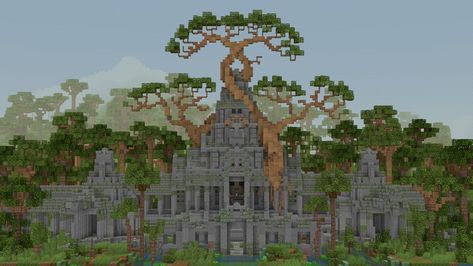 (1) kRET (@kretkretkret) / Twitter Minecraft Temple, Cliffside House, Minecraft Kingdom, Jungle Temple, Minecraft City Buildings, Portal Design, Minecraft Farm, Minecraft Mobs, Minecraft Plans