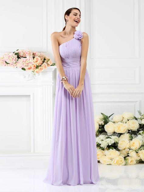 Lilac Bridesmaid, Lilac Bridesmaid Dresses, One Shoulder Bridesmaid Dresses, One Shoulder Bridesmaid, Bridesmaid Dresses Long Chiffon, Chiffon Bridesmaid Dresses, Evening Dresses Cocktail, Bridesmaid Flowers, Long Bridesmaid Dresses