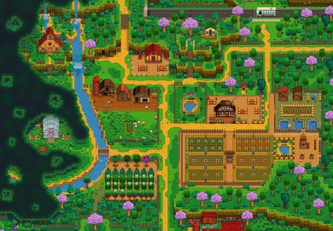 Stardew Valley Expanded Grandpas Farm, Sdv Grandpas Farm Layout, Grandpa's Farm Stardew Valley Layout, Stardew Valley Grandpa Farm, Grandpas Farm Layout, Stardew Expanded, Stardew Valley Expanded, Stardew Farm, Stardew Farms