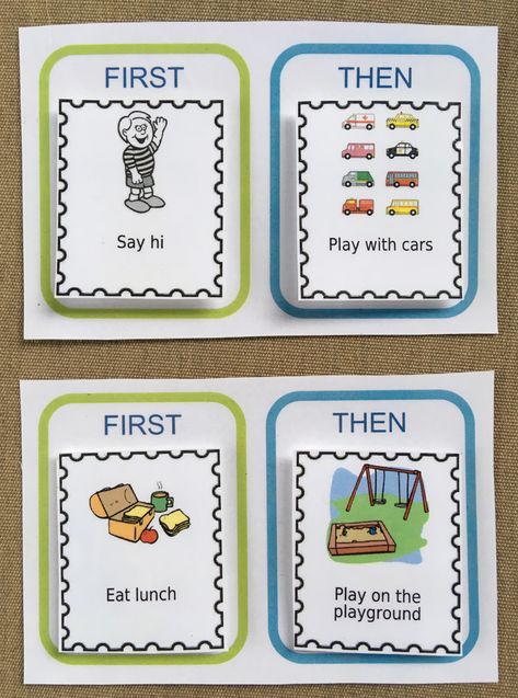 Make Your Own First-Then Boards | The Trip Clip Blog First And Then Board Visual Schedules, First Then Board Free, First Then Board Visual Schedules, First Then Chart, First Then Board, Aba Activities, Picture Clips, Asd Classroom, Sped Classroom